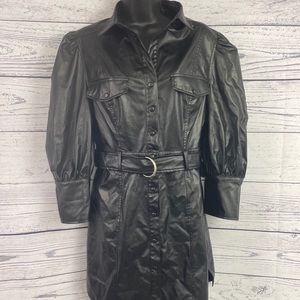 Fashion Nova faux leather button dress